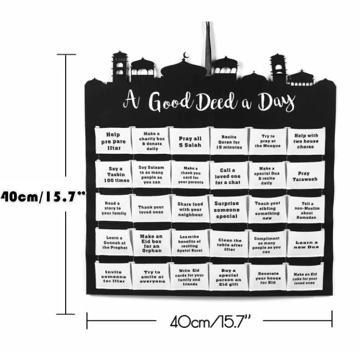 Decorated Fabric Wall Calendar