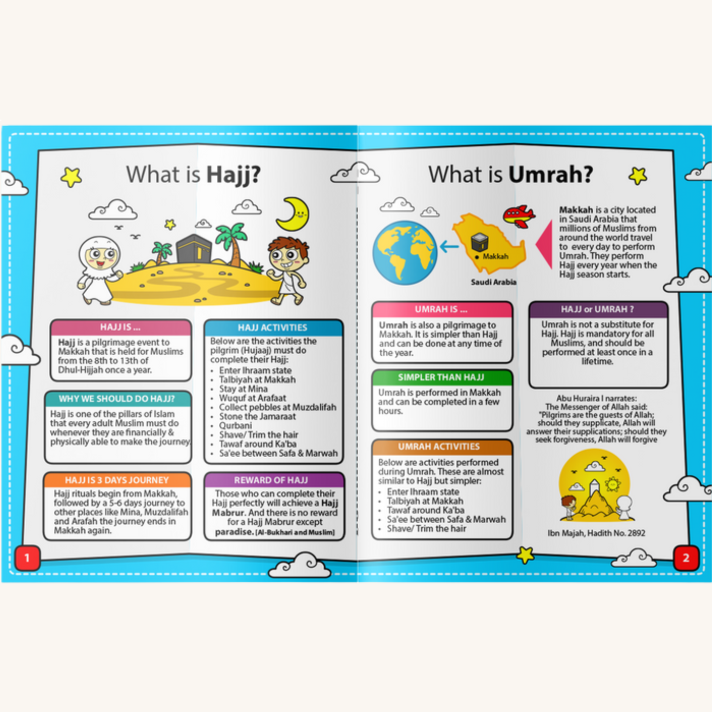 Hajj & Umrah Islamic Activity Booklet | Ramadan & Eid Gift