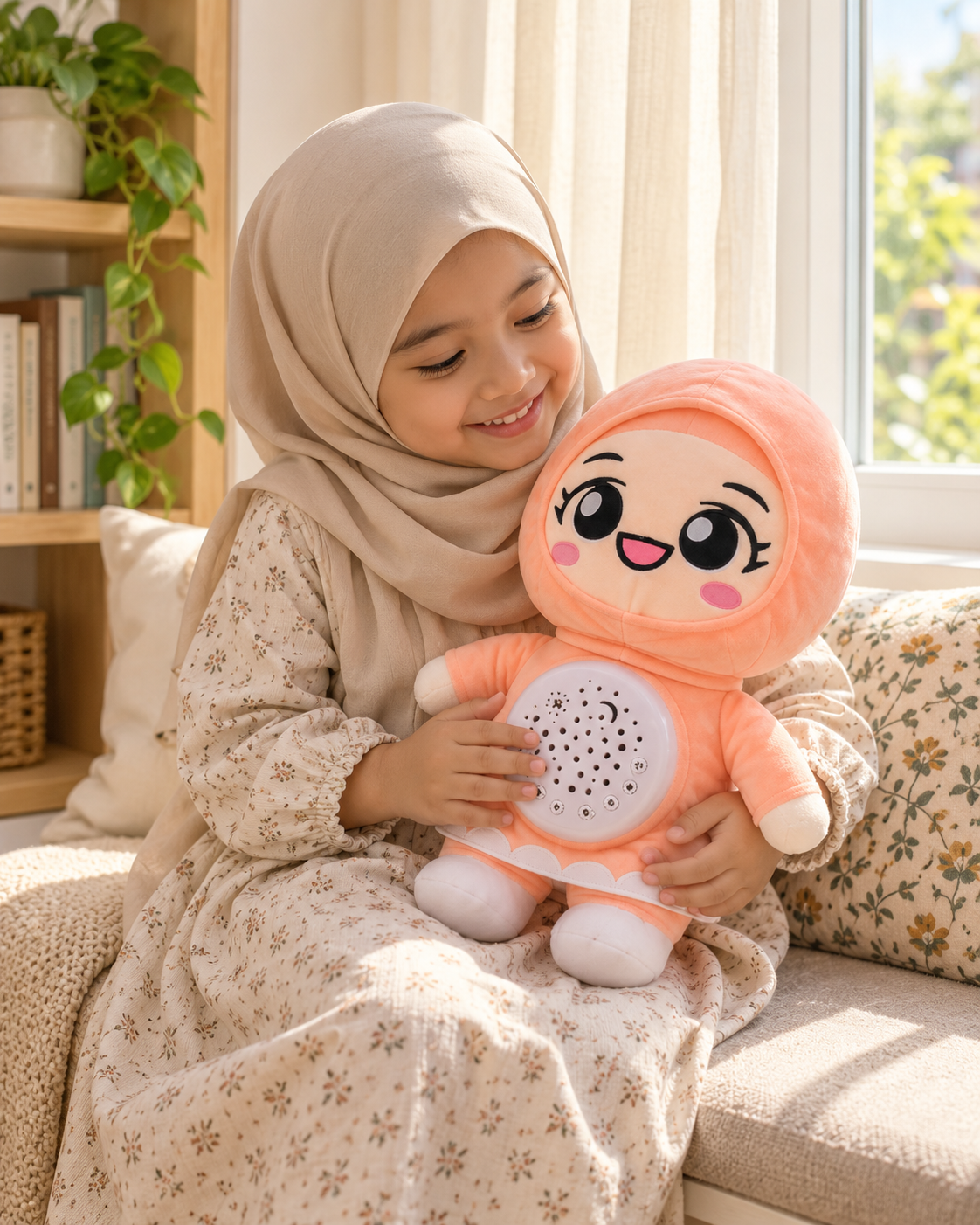 Islamic Quran Dua Pillow – Light & Sound Educational Talking Toy