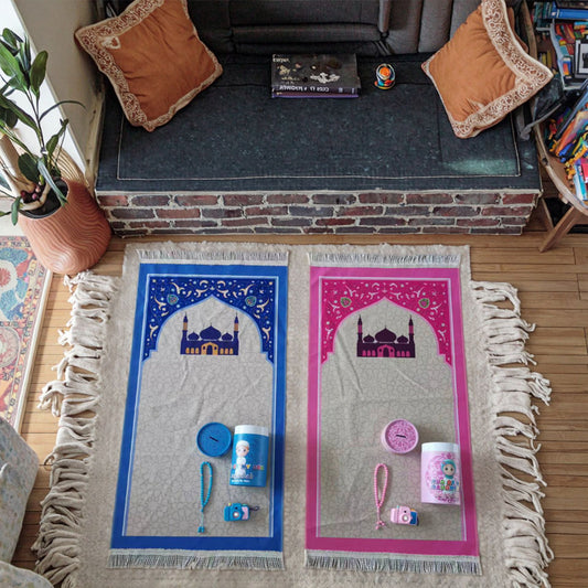 Islamic Pray Rug Kids Children Prayer Mat in gifts box