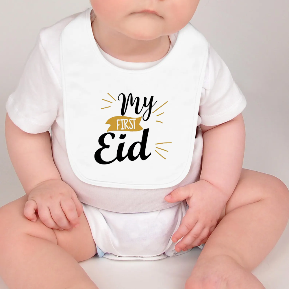 My First Eid Baby Bib Islamic Newborn Gift Accessories