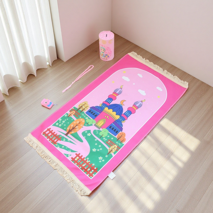Islamic Kids Prayer Rug Best Saajidah - 4pcs set