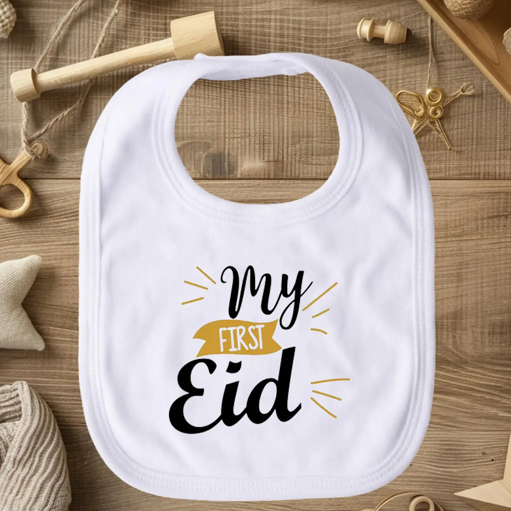 My First Eid Baby Bib Islamic Newborn Gift Accessories