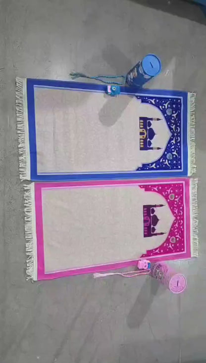 Islamic Pray Rug Kids Children Prayer Mat in gifts box