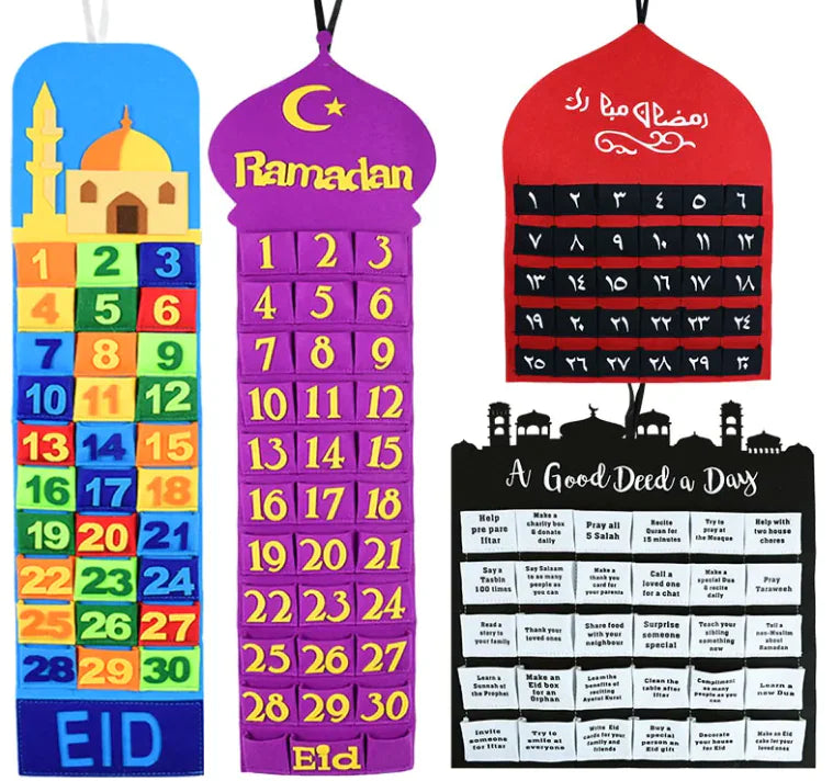 Decorated Fabric Wall Calendar